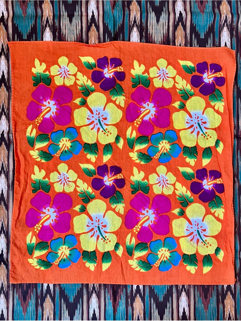 🌺 Hawaiian Tropical Hibiscus Bandana 🏝️